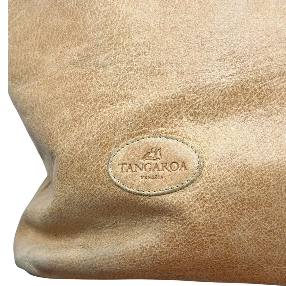 Tangaroa Terrida Tote Bag Luxury Womens Brown Large Floral Leather Italy Travel
